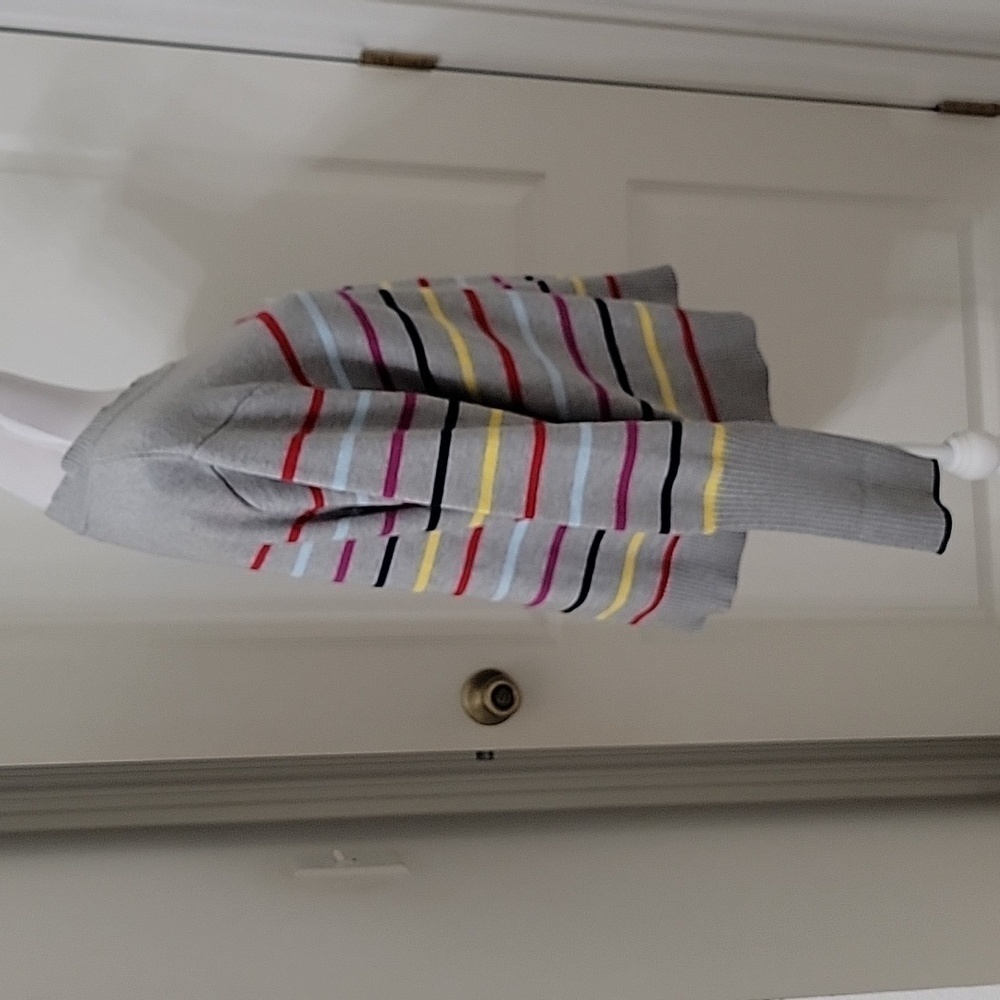 La Ligne for Target Gray Sweater with Multi-Color Stripes, Long Sleeve, EUC - Picture 5 of 11